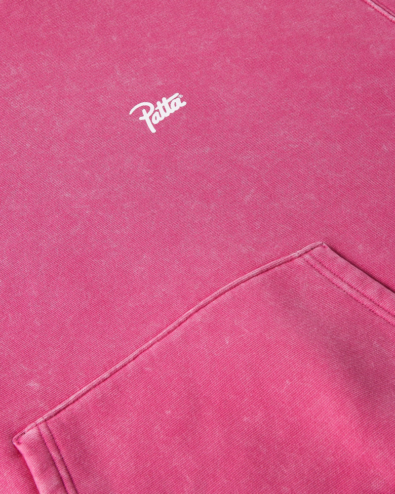 Patta Classic Washed Hooded Sweater (Fuchsia Red) Patta