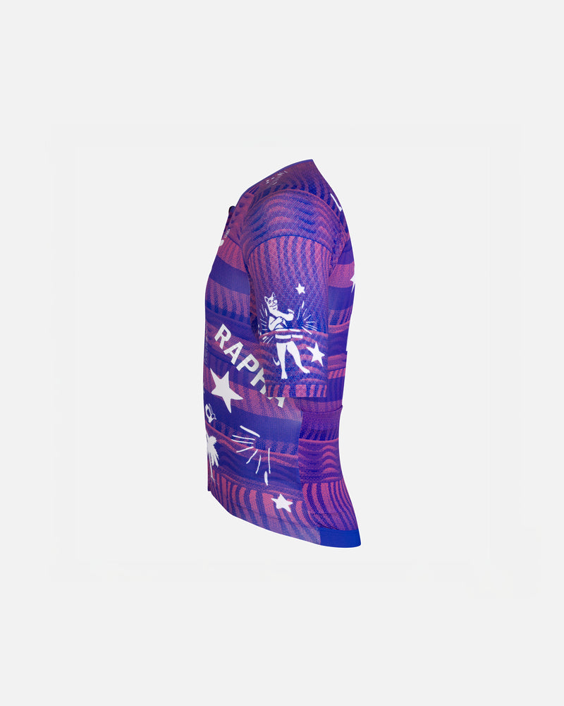 Patta x Rapha Men's Pro Team Aero Jersey (Flamingo Pink/Royal Blue)