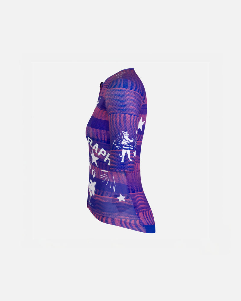 Patta x Rapha Women's Pro Team Aero Jersey (Flamingo Pink/Royal Blue)