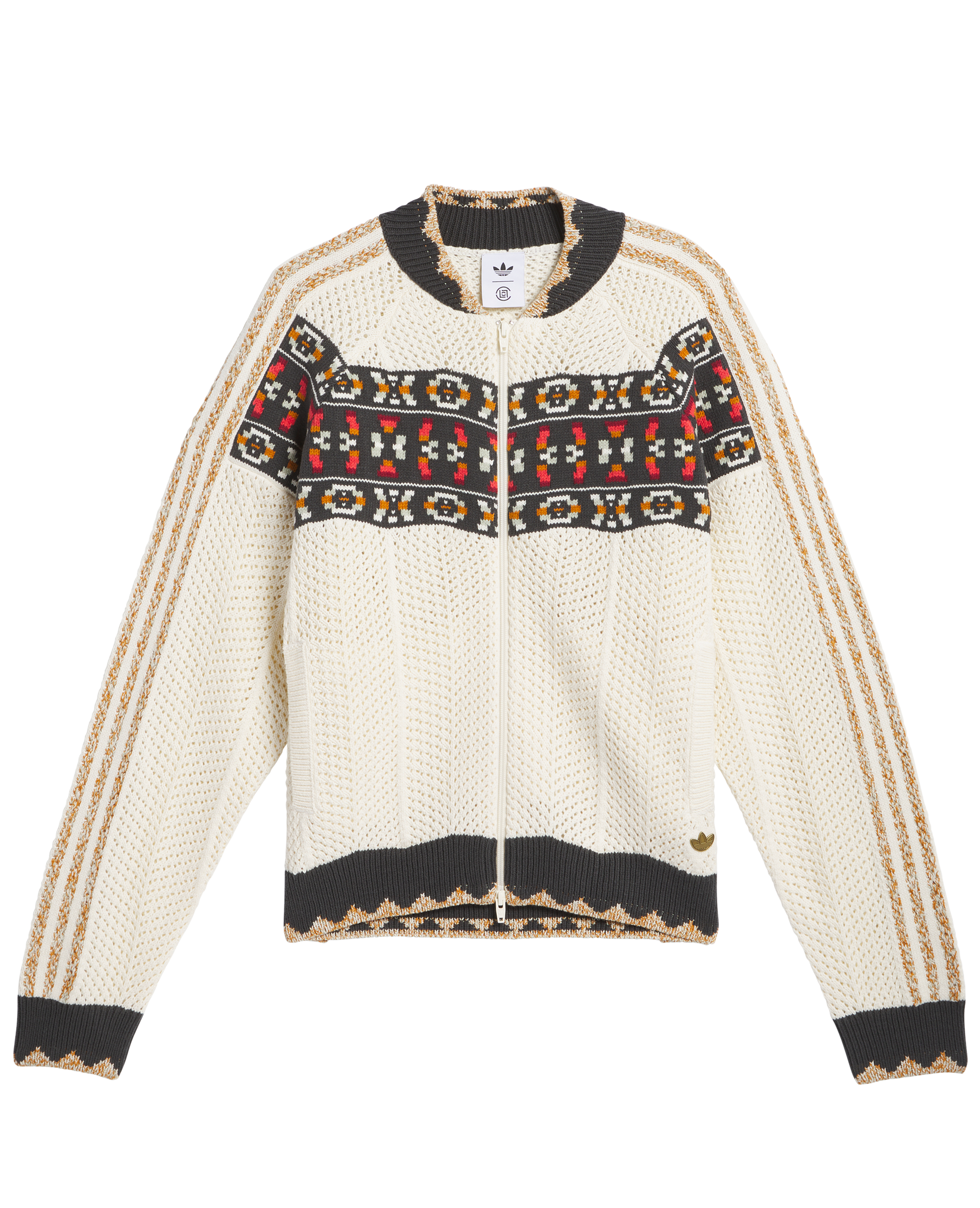 adidas Clot Crochet SST Track Top by Edison Chen 'Cream White'