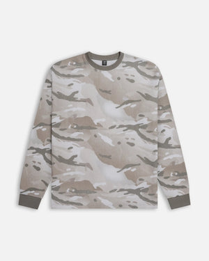 Patta Ghost Spray Camo Waffle Long Sleeve (Pussywillow Grey) Patta