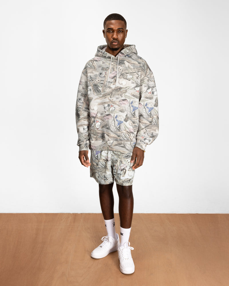 Patta Beach Print Boxy Hooded Sweater (Multi)