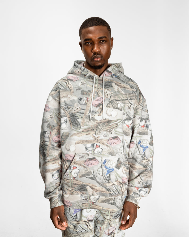 Patta Beach Print Boxy Hooded Sweater (Multi)