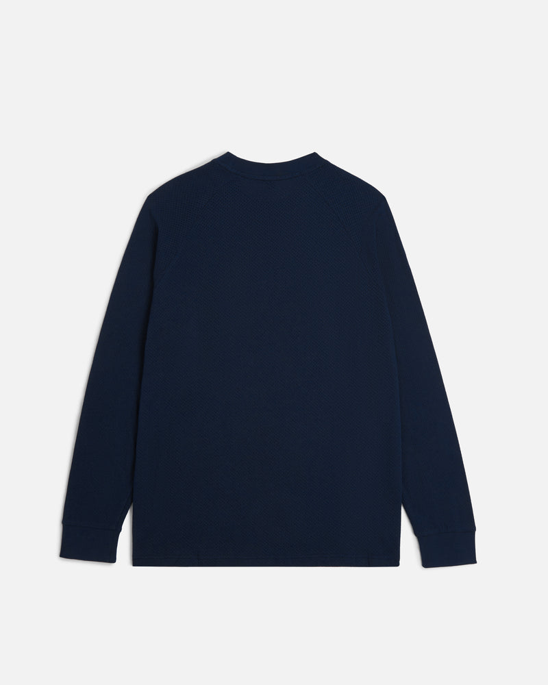 back flat shot of the mesh arc longsleeve in navy