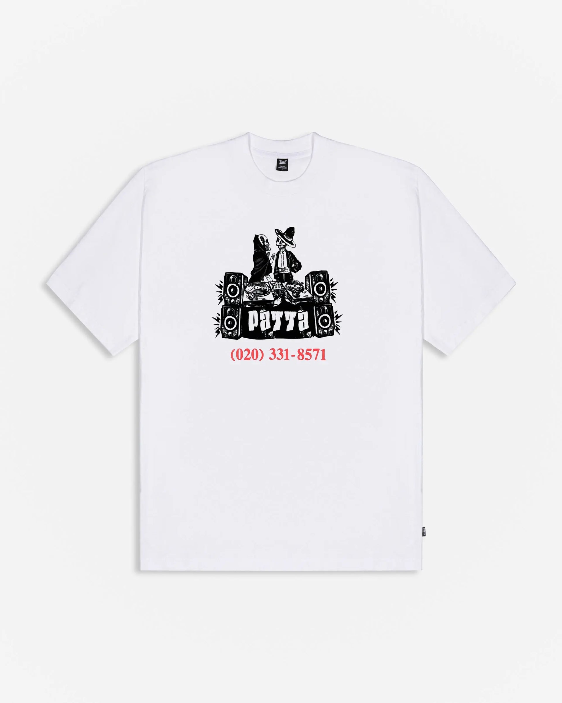 Patta DJ Skully T-Shirt (White) Patta