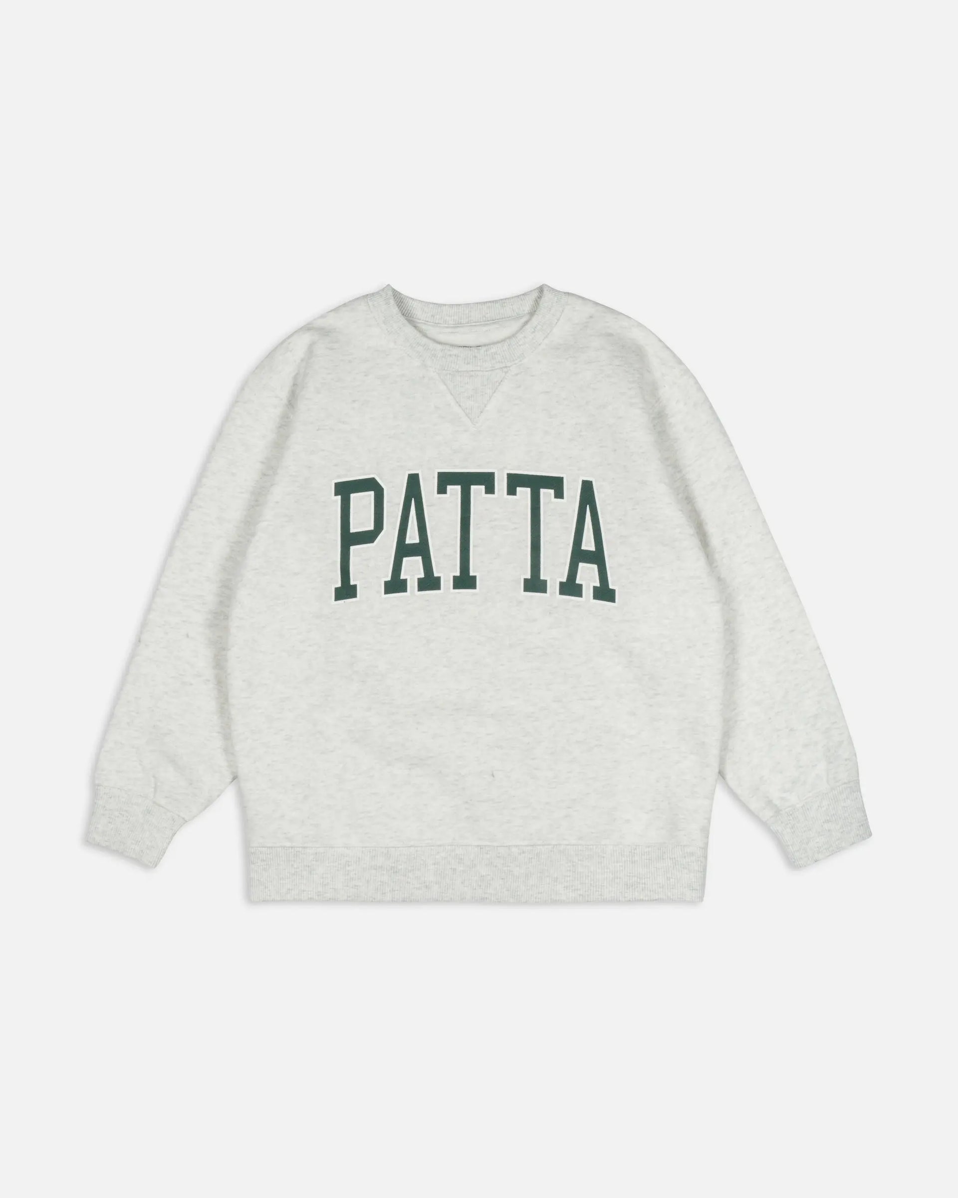 Patta Kids Arc Logo Crewneck Sweater (Light Melange Grey) Patta