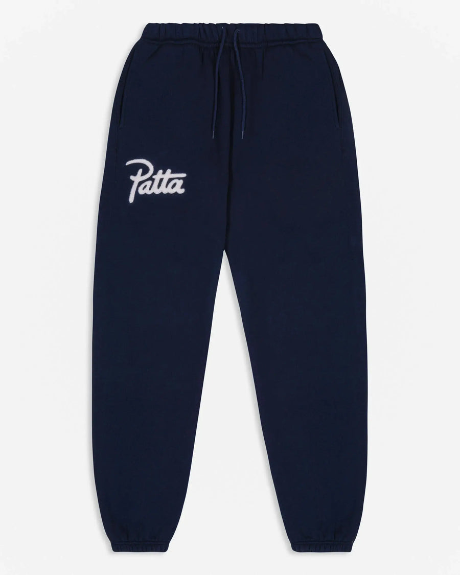 Patta Chenille Logo Jogging Pants Black Iris (EA) Patta