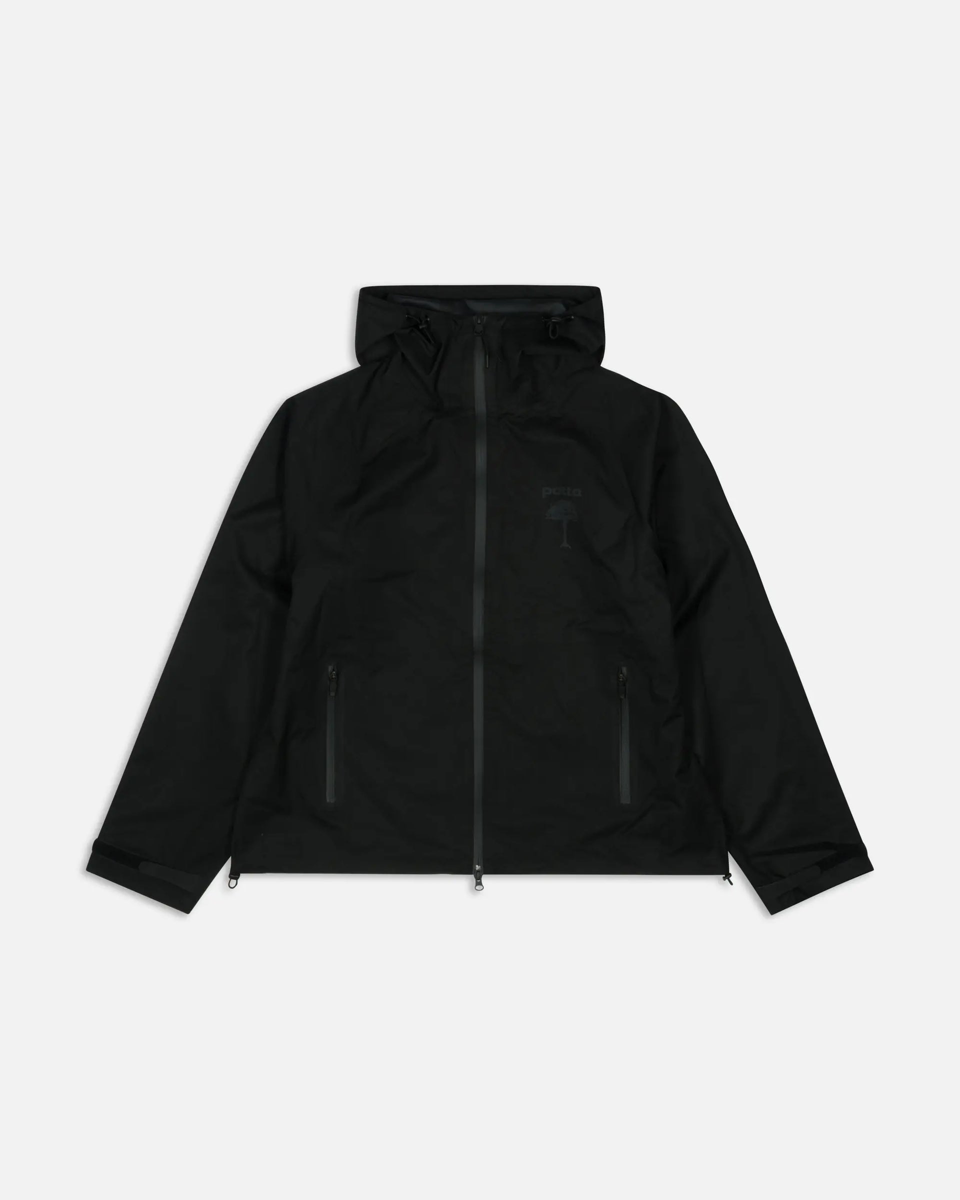 Patta 3M Reflective Waterproof Rain Jacket (Black) Patta