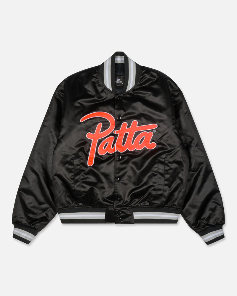 Patta Classic Satin Bomber Jacket (Black) Patta