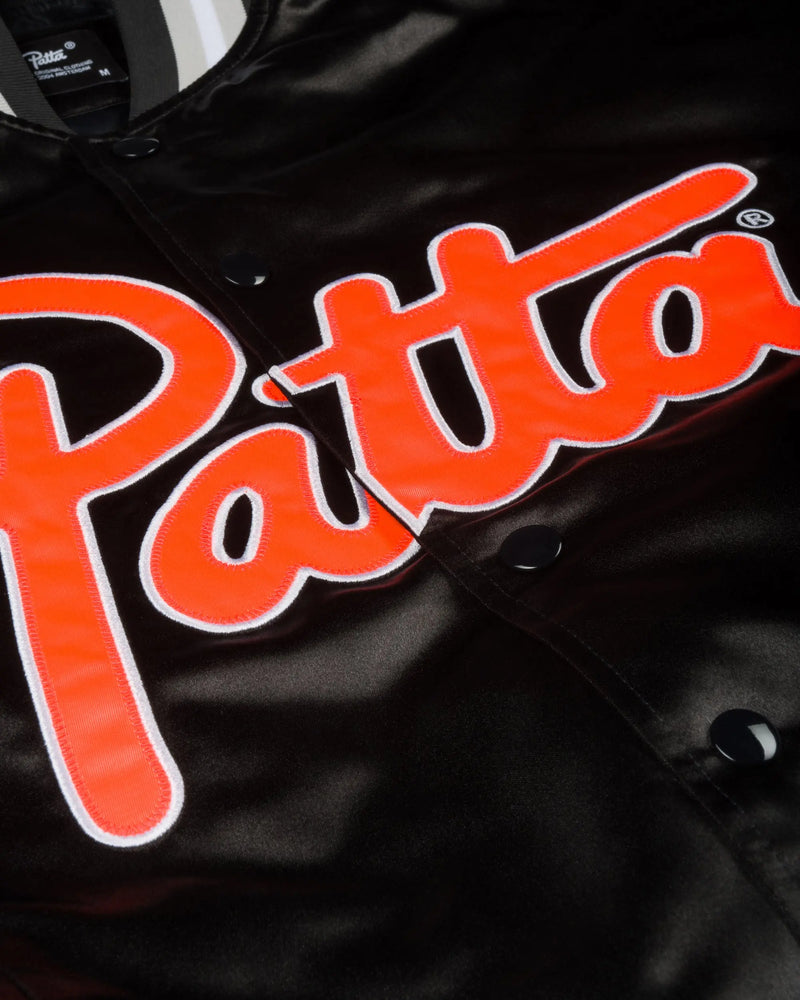 Patta Classic Satin Bomber Jacket (Black) Patta