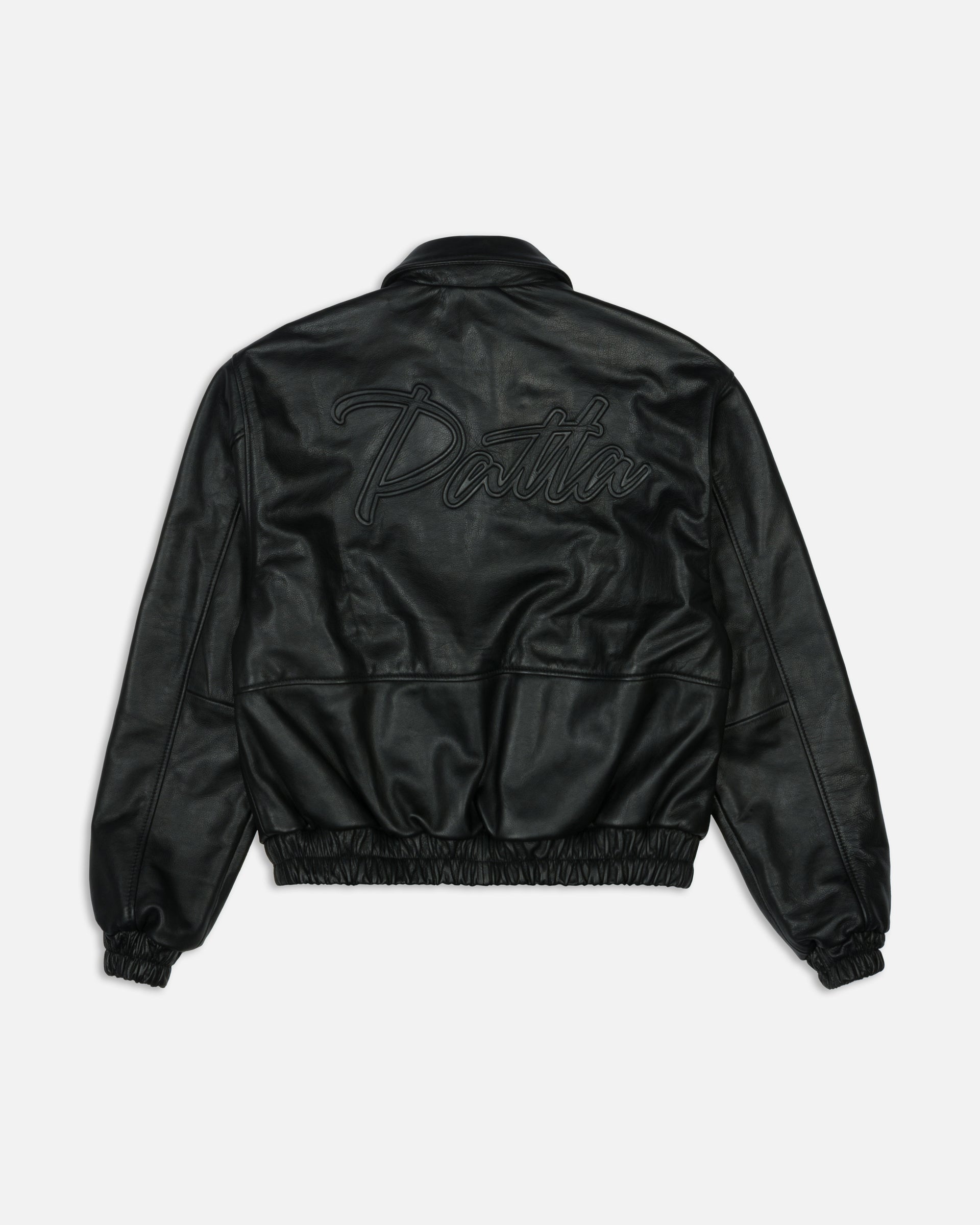 Patta Leather Bomber Jacket (Black)