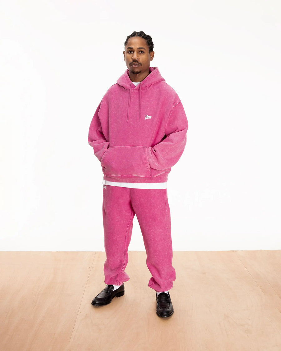 Patta Classic Washed Hooded Sweater (Fuchsia Red) Patta