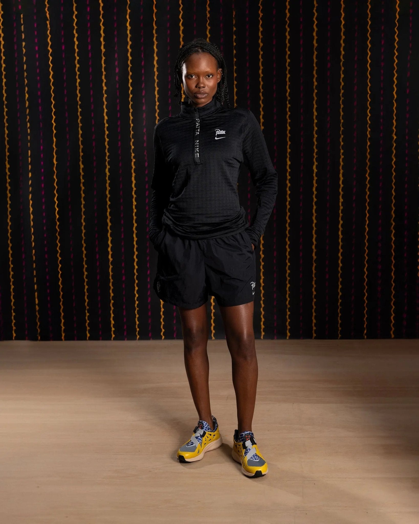 Nike x Patta Running Team Half - Zip Longsleeve (Black) - Patta