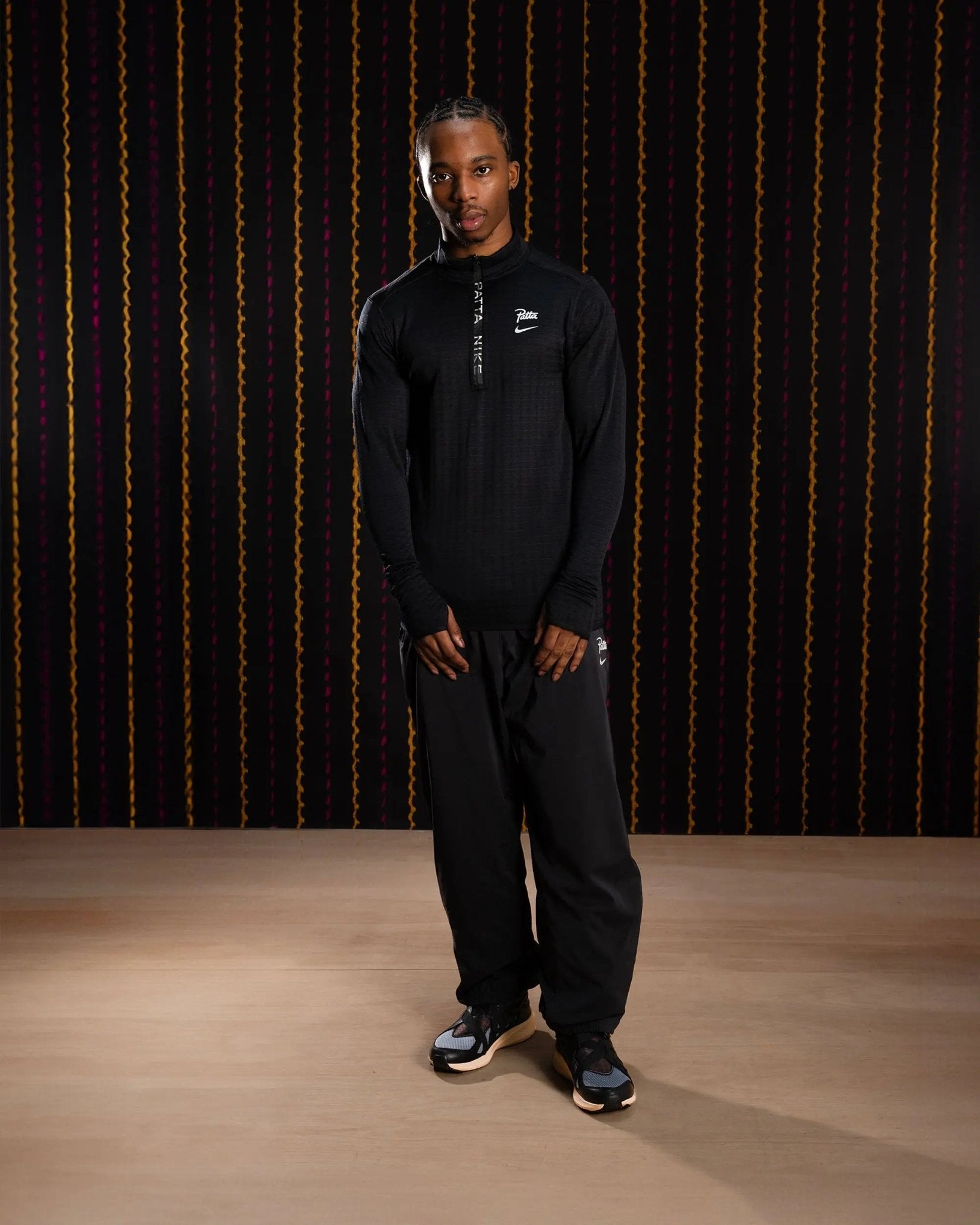 Nike x Patta Running Team Half - Zip Longsleeve (Black) - Patta