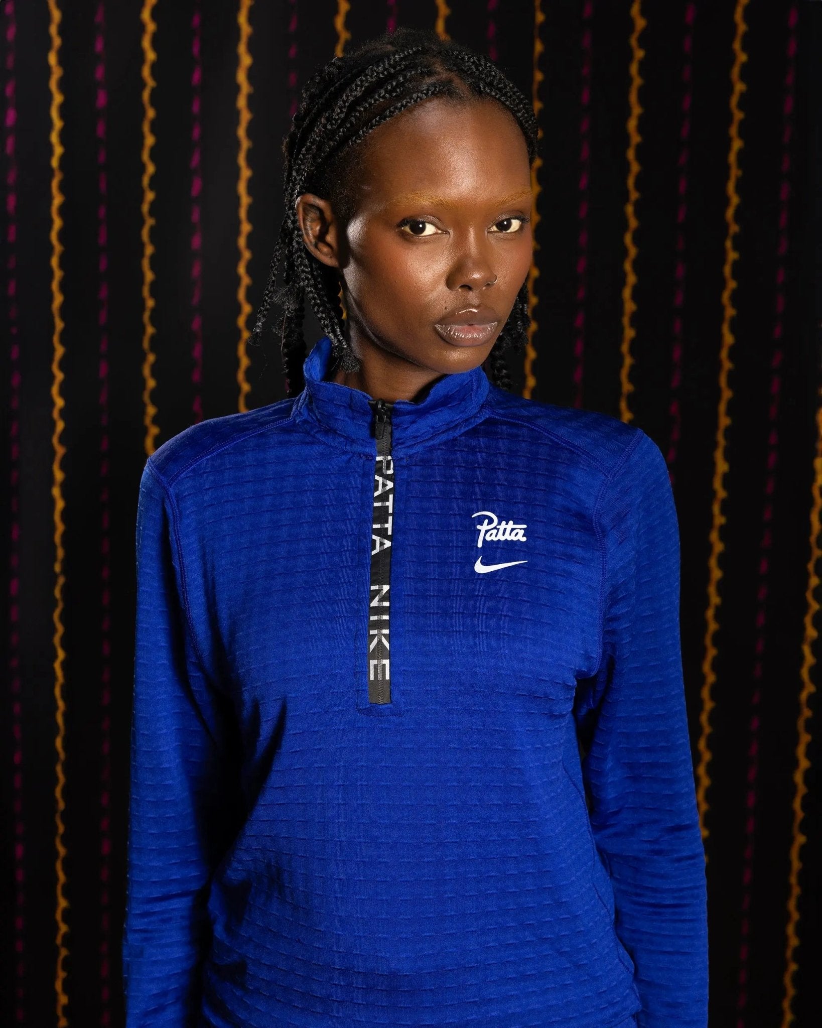 Nike x Patta Running Team Half - Zip Longsleeve (Deep Royal Blue) - Patta