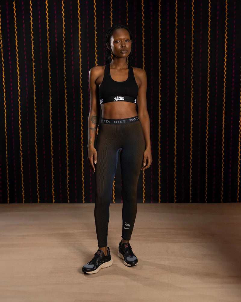 Nike x Patta Running Team Leggings (Black/Deep Royal Blue) - Patta