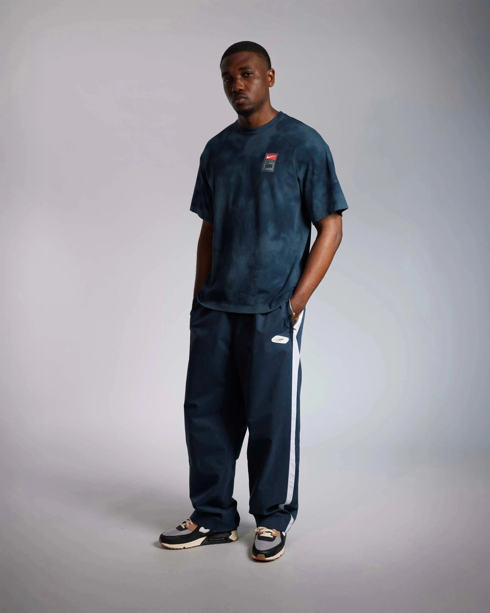 Patta x Nike NRG T-shirt GX Washed (Squadron Blue/Deep Ocean/Dark Obsidian) - Patta