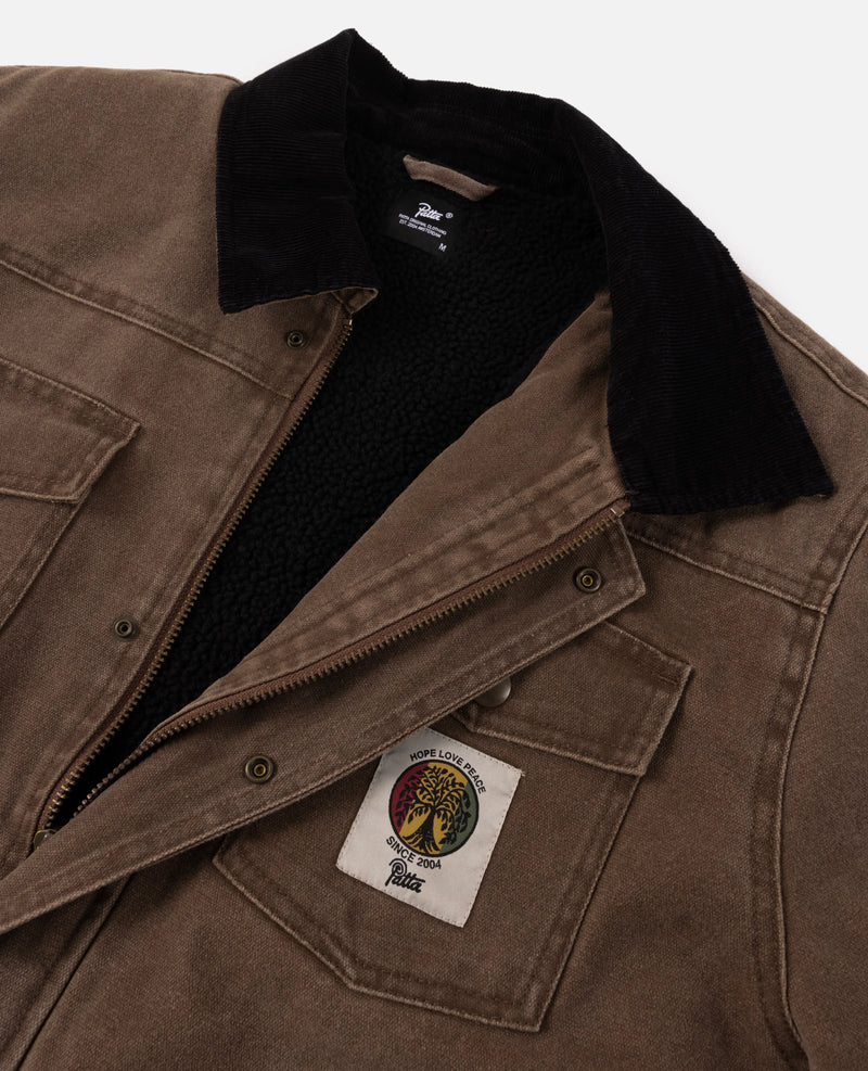 Patta Canvas Chore Jacket (Washed Brown) Patta